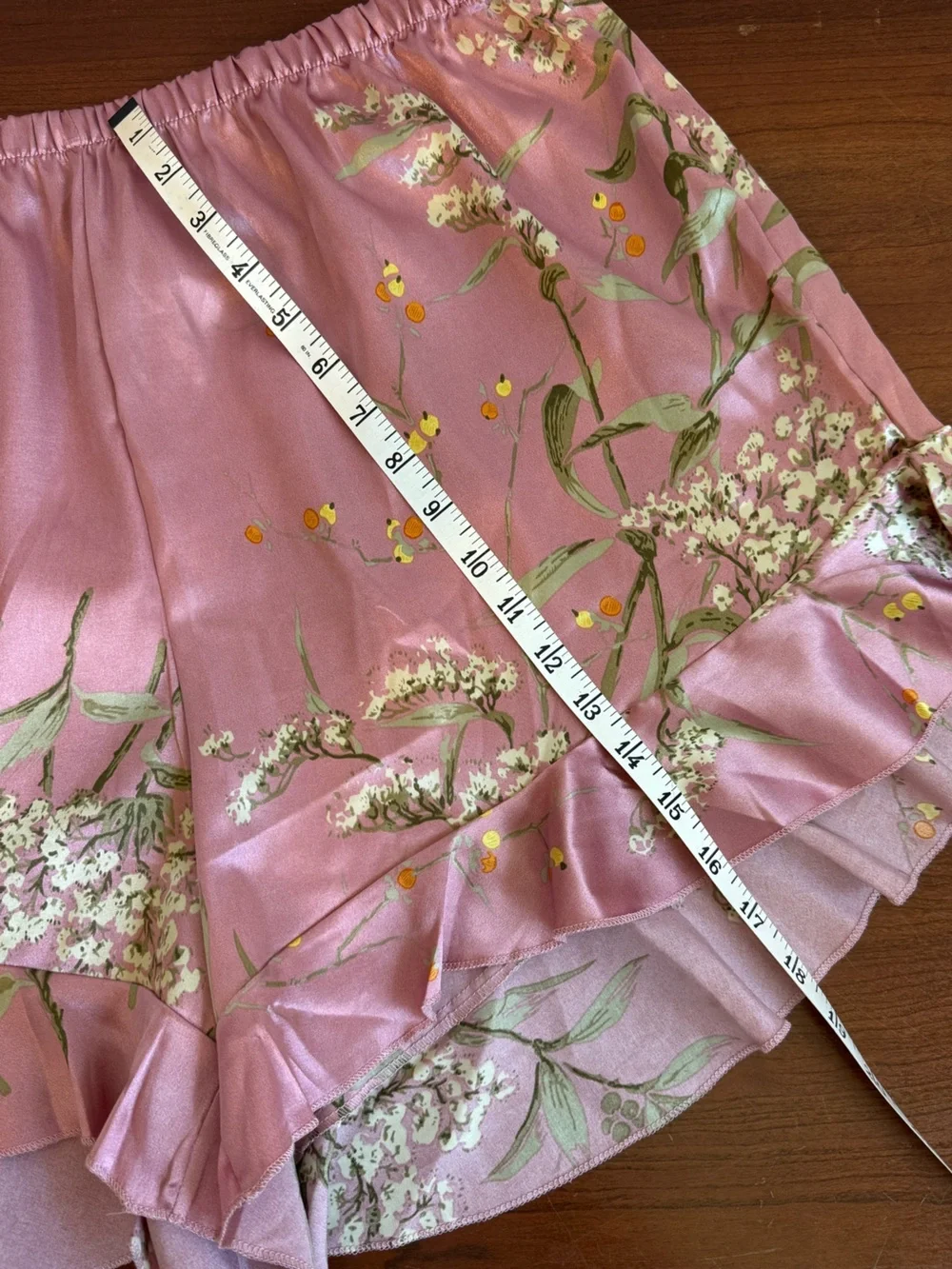 Unbranded 2XL Rose Pink Satin Floral Pajama Set
